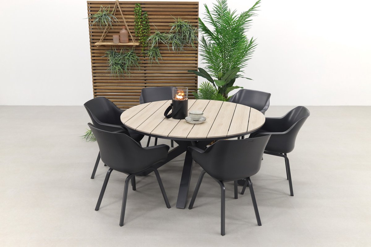 Bol.com Hartman Sophie Element Xerix / Garden Impressions Edison 148 cm. - ronde tuinset aanbieding