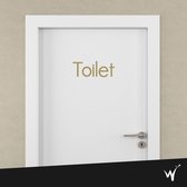 Toilet Deursticker - Woningdecoratie - Toilet Sticker - Kantoor Decoratie - Modern - 5 x 13 cm - Goud