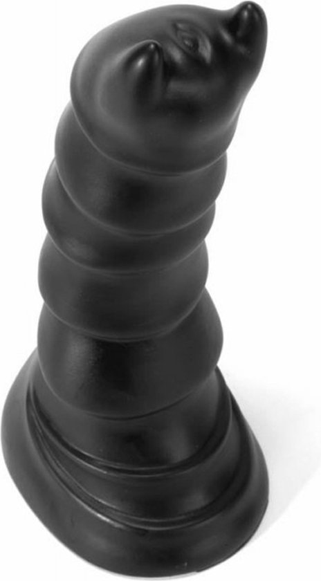 Lusty XL Buttplug Diablo - S - 20 x 4.5 cm - Met Zuignap - Monster Dildo - Geribbelde Anaalplug - Anal toys - Anale Speeltjes - Sexspeeltjes - Sex Toys - Lusty