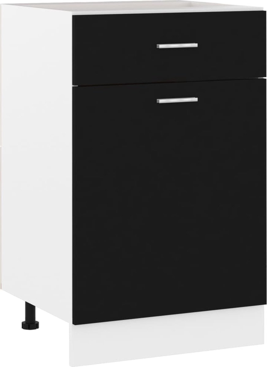 vidaXL Onderkast met Lade Keukenkast Opbergkast Kast Keuken Opslagkast Onderkasten Kastje Kasten Opbergkasten Meubel Opbergmeubel Spaanplaat Wit