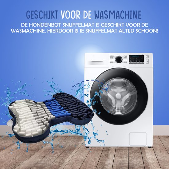 VEDIC® - Hondenbot Snuffelmat Blauw - Hondenspeelgoed- Antischrok - Nylon - Hondenspeelgoed - Honden en Katten - Intelligentie - Slow feeder - Voerbak
