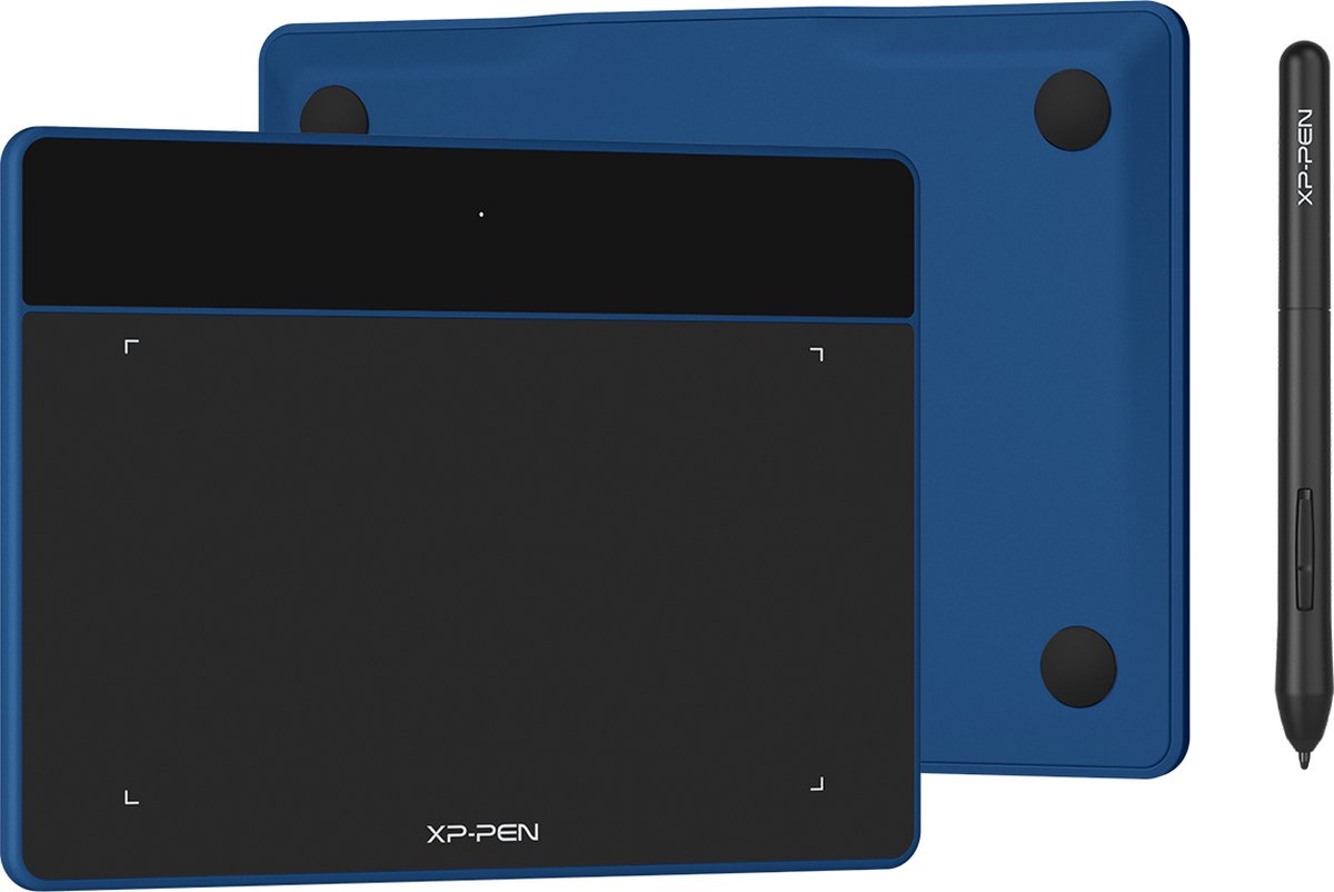 XPPen Deco Fun S 8192 niveaus passieve pen grafische tablet met 60° kanteling 6x4 inch tekentablet voor tekenen op afstand leren of gamen OSU-blauw