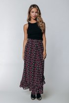 Colourful Rebel Timi Flower Rok  Rood Dames - Loose Fit - Polyester - S