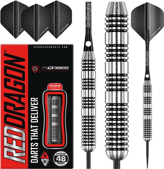 Red Dragon FUSION 26g 90% Tungstène - Fléchettes pointes acier 