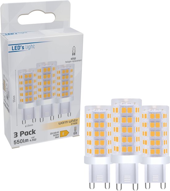 Prolong LED Steeklampen G9 Helder - Mini Capsule - 220-240V - 4.5W (45W) - Capsule lampen