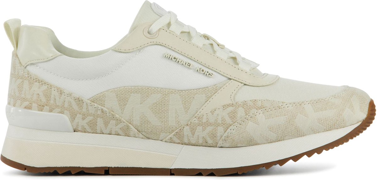 Michael Kors Sneakers Dames - Lage sneakers / Damesschoenen - Canvas - Allie stride - Gebroken wit - Maat 37
