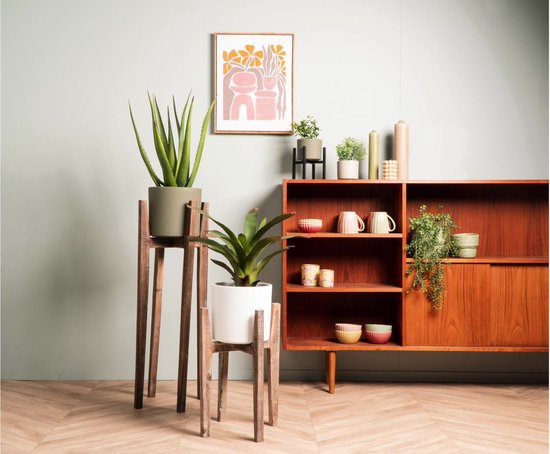 Support à plantes / pied Ascot noir 24 x 55 cm - Tabourets à plantes - Accessoires pour la maison jungle urbaine