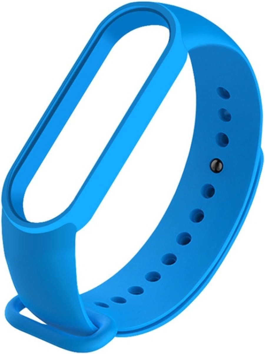 Siliconen bandje - geschikt voor Xiaomi Mi Band 5 / Mi Band 6 - blauw