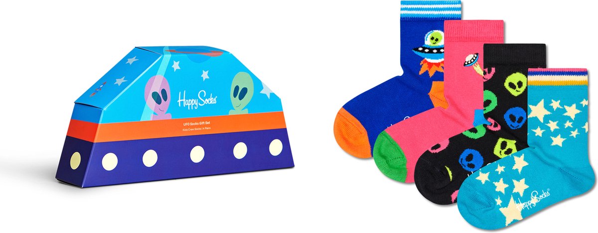 Happy Socks - 4-Pack Kids Space Socks Gift Set - Kinderen - Autres
