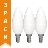 ProLong LED Lamp E14 - Kaars B35 - 4.5W vervangt 40W - Warm wit licht - 3 Kaarslampen