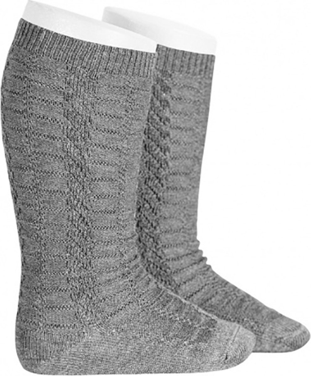 Cóndor Kniekous Braided Kabel Patroon | 2312/2 | Antraciet | 0-3 mnd | maat 000