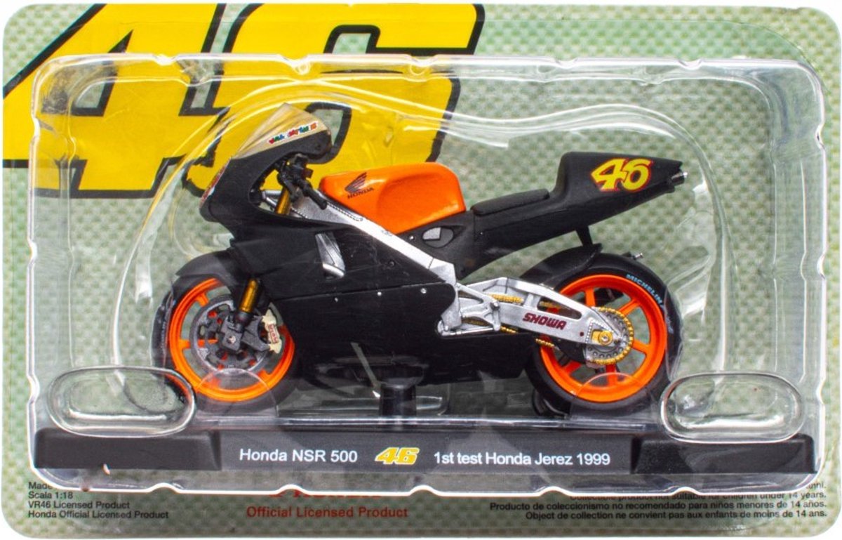 Leo Models - Valentino Rossi's Bikes 46 - Honda NSR 500 - 1st test Honda Jerez 1999 - niet geschikt voor kinderen jonger dan 14 jaar