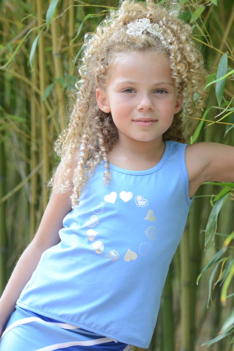 LoFff-Girls Summery Top-Blue