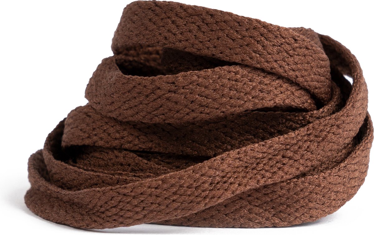 GBG Sneaker Veters 120CM - Bruin - Brown - Schoenveters - Laces - Platte Veter - o.a. geschikt voor Asics, New Balance, Nike