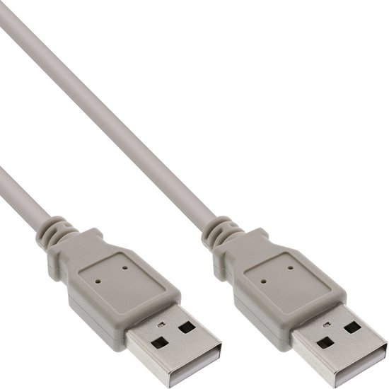 USB naar USB kabel - USB2.0 - tot 2A / beige - 1 meter | bol
