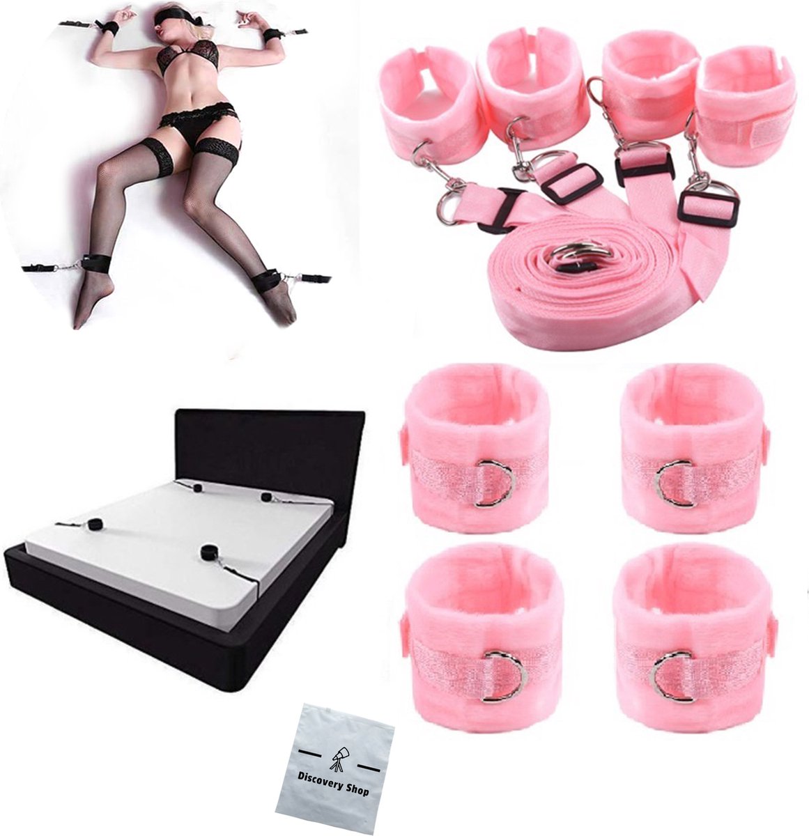 BDSM Bed Bondage Set Voor Onder het Bed Door afbeelding