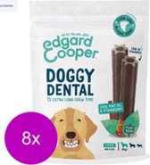 8x Edgard & Cooper Doggy Dental Large - Aardbei & Munt - Hondensnack - 240g