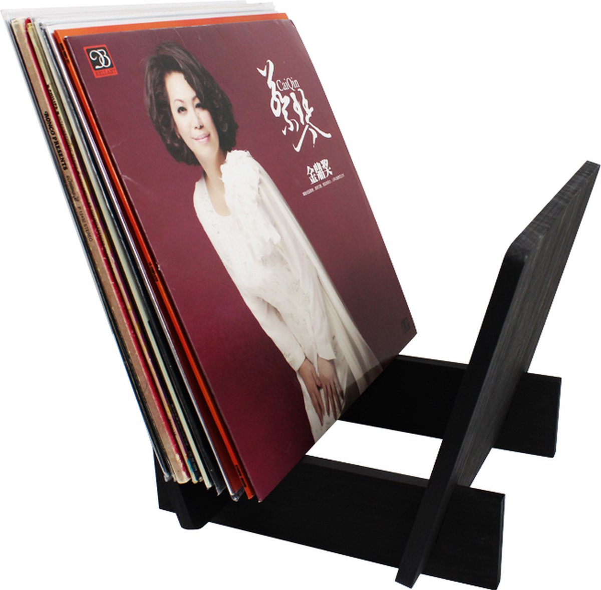 LP Opbergsysteem - Wit - Elpee Opbergrek - Platenrek van Metaal - Opbergrek LP - Vinyl OpbergSysteem - 50 tot 60 Platen - Bordenstandaard