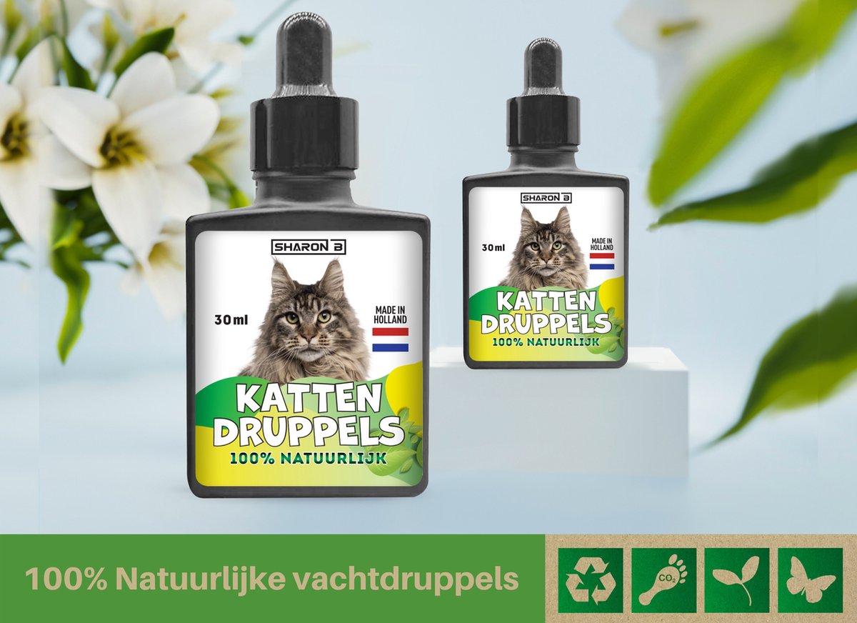 Conform Invloedrijk handtekening Natuurlijke vlooiendruppels Voor langharige katten - 100% natuurlijk -  Vlooien -... | bol.com