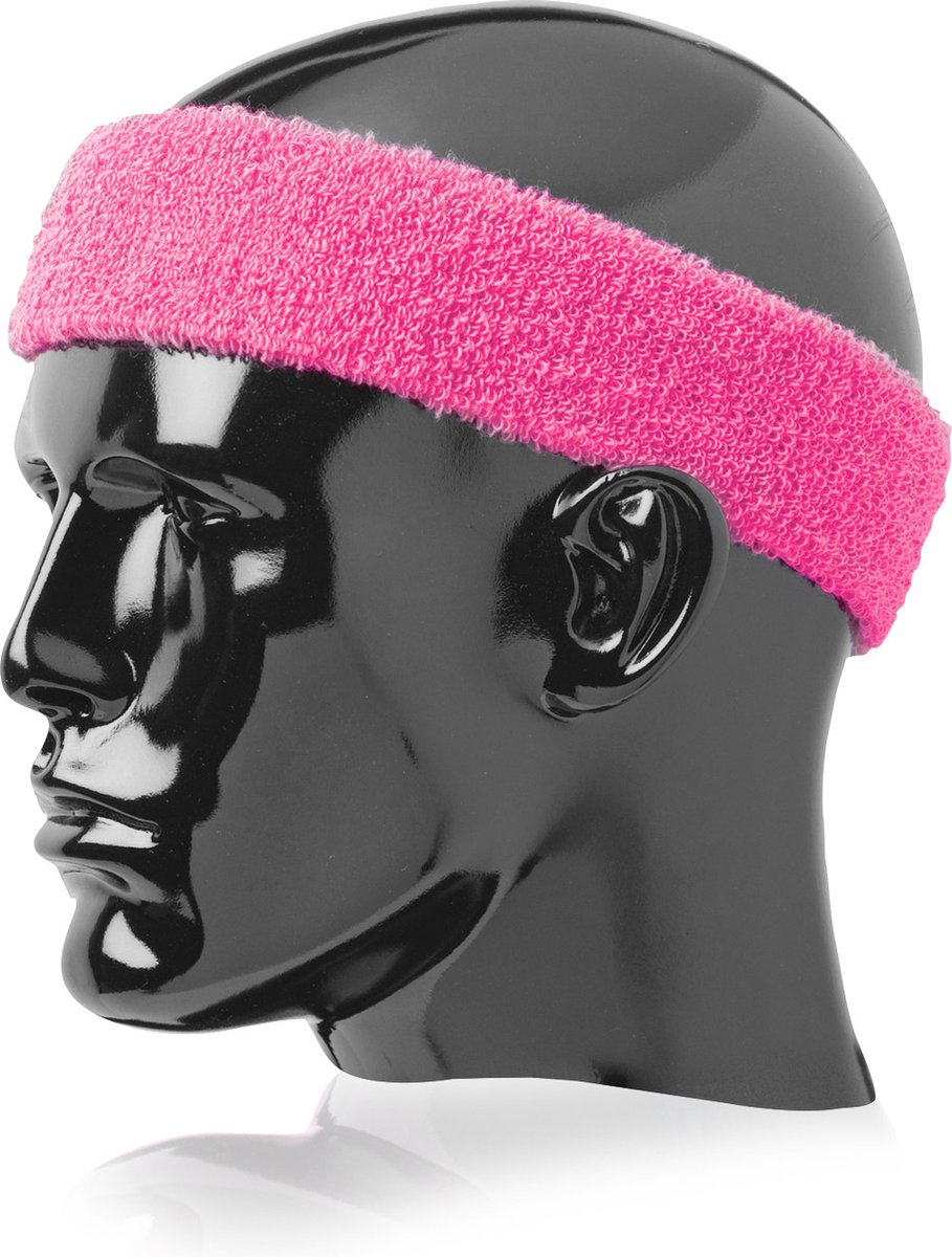 TCK - Sporthoofdband - Multisport - Pro - Sports Headband - Volwassenen - Neon Roze - One Size