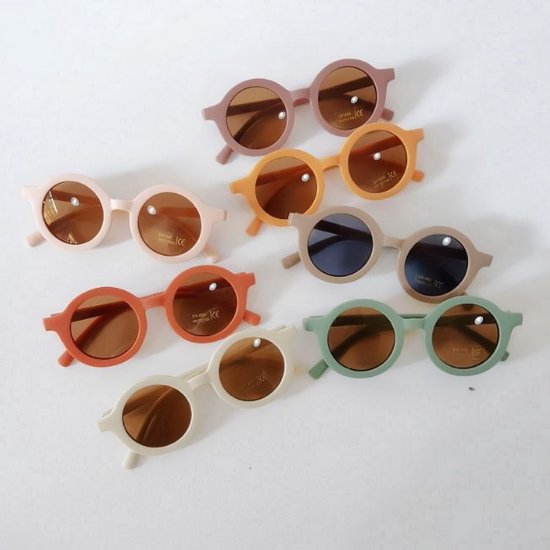 Kinder Zonnebril - Mat Taupe - Vintage - UV400 - Fashion Favorite — afbeelding 3