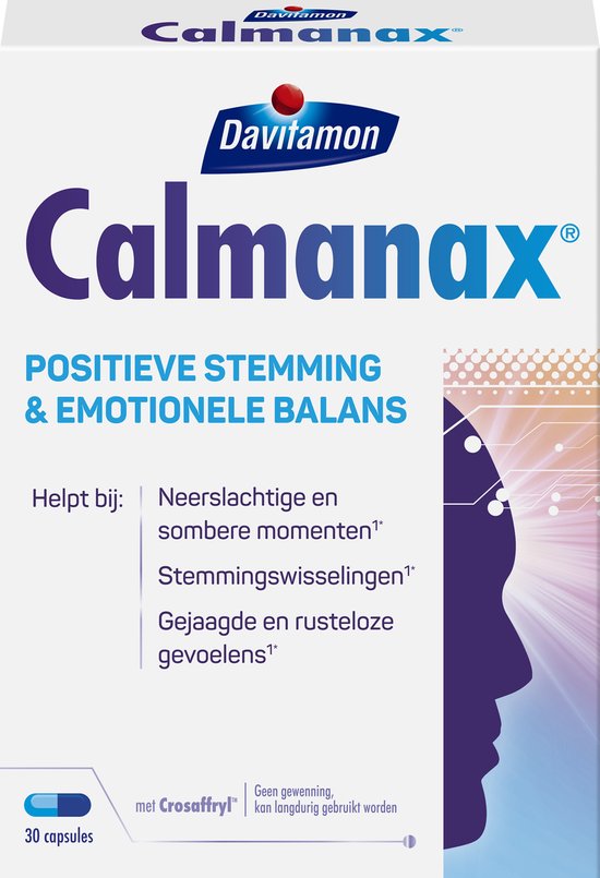 Davitamon Calmanax Positieve stemming & Emotioneel balans - 30 capsules - Voedingssupplement