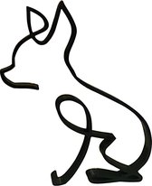 Sculptuur chihuahua- Abstract - Minimalistische art decor - Art - Kunst - Decor - Decoratie - Metaal - Chihuahua