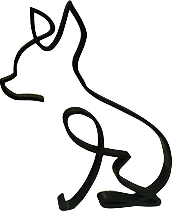 Sculptuur chihuahua- Abstract - Minimalistische art decor - Art - Kunst - Decor - Decoratie - Metaal - Chihuahua