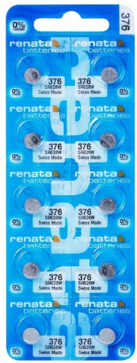 RENATA - Horlogebatterijen - Watch 376 - 10 stuks