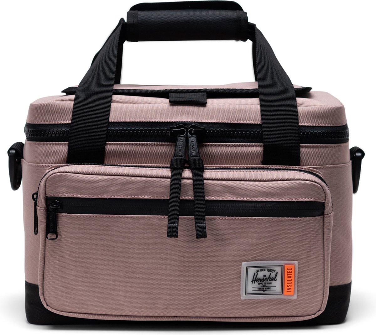 Insulated | Pop Quiz Cooler 12 Pack - Ash Rose / Koeltas - 100% gerecycleerd materiaal / lekvrij, geschikt voor 12 blikjes, voorvak met flessenopener, easy-access velcro opening / Beperkte Levenslange Garantie / Roze