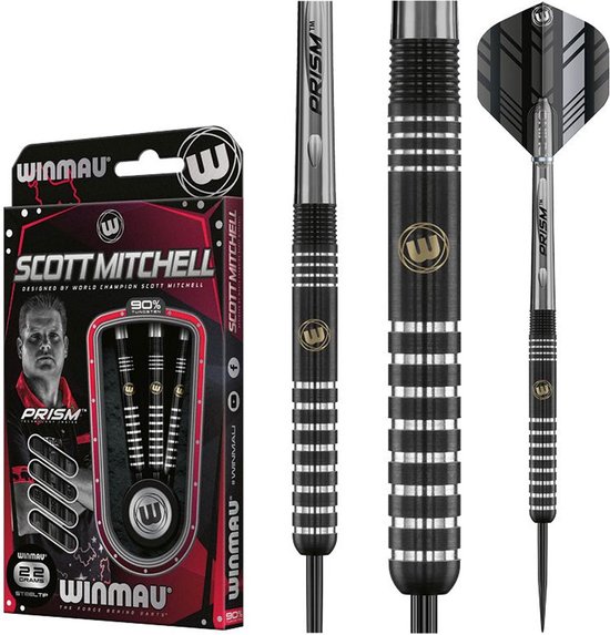 Winmau Scott Mitchell WC 90% - Dartpijlen - 22 Gram van Merkloos — afbeelding 2