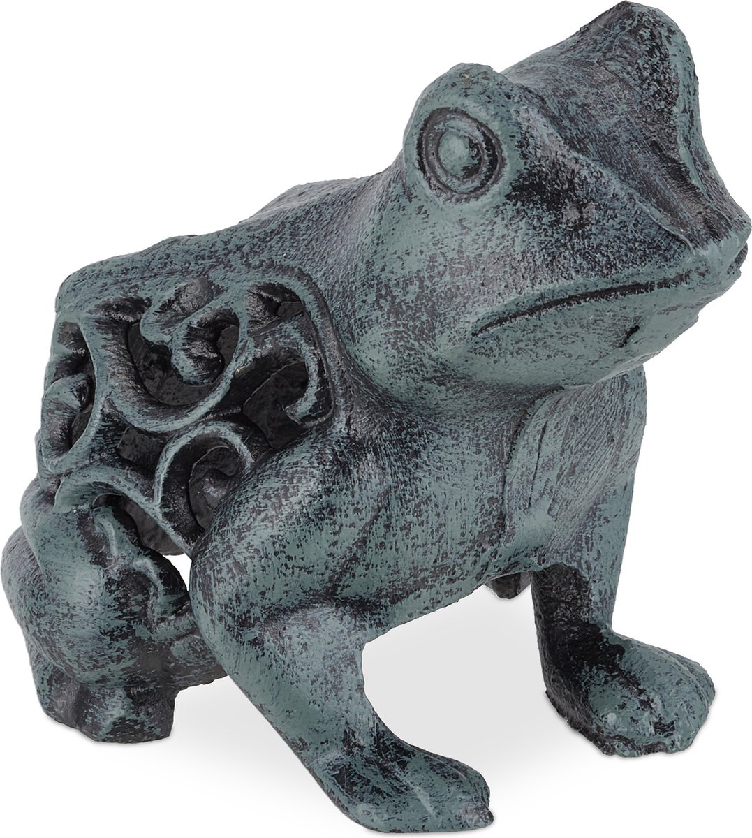 Statue Grenouille Laiton Antique - Décoration Jardin - 3x3x1.5 Cm - Dorée