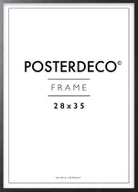 Fotolijst - Posterdeco - Premium Hout - Fotomaat 28x35 cm - Posterlijst - Fotolijstje - Zwart