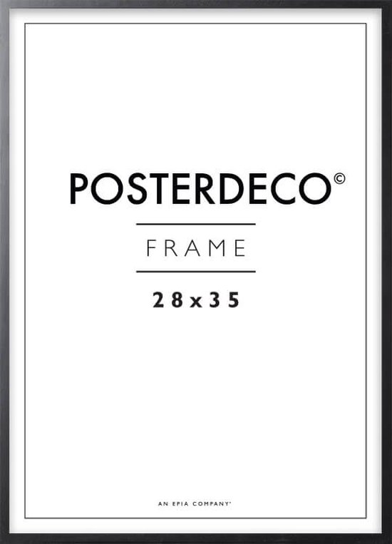 Cadre photo - Posterdeco - Bois Premium - Taille de l'image 28x35 cm - Noir  | bol.com