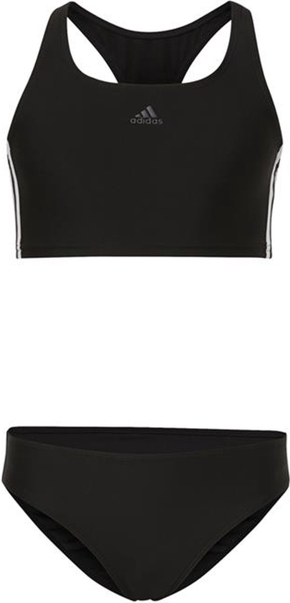 adidas Fit 2Pc 3S Y Dames Bikini - Black/White - Maat 152 | bol.com