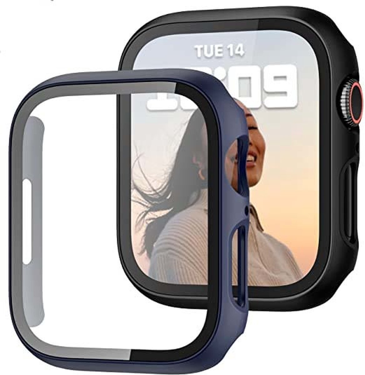 Arara screenprotector Apple watch case 7 serie Donkerblauw - watch case 45 mm