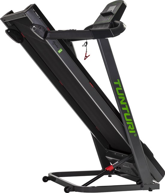 Tunturi Cardio Fit T35 Loopband inklapbaar - Hardloopband met Bluetooth - 12 trainingsprogramma's – Duidelijke monitor – 0,8 - 16,0 km/u - incl. trainings app - EU veiligheid gecertificeerd