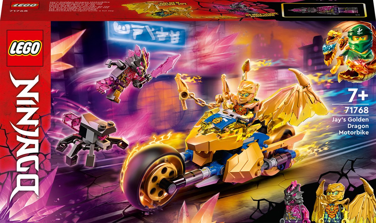 schaamte wijk Stap LEGO NINJAGO Jay's gouden drakenmotor - 71768 | bol.com