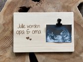 Fotobord Jullie worden opa & oma - Zwangerschapsaankondiging - Baby