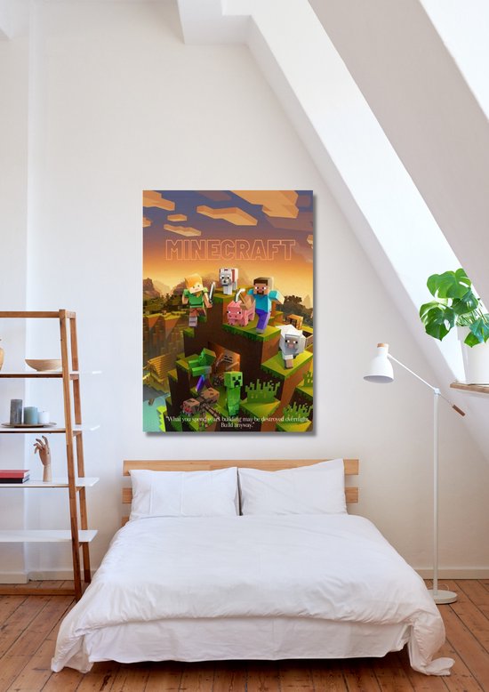 Affiche Minecraft - Gaming Print - league of legends - Gamer - Minecraft Print - Man Cave - cadeau - ps5 - 60x42