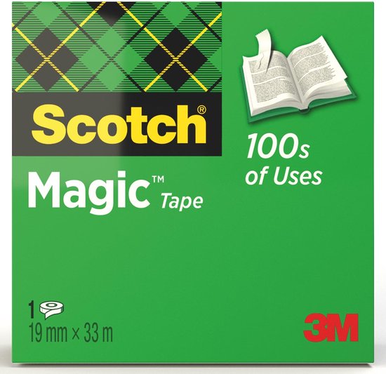 Scotch Magic - Ruban adhésif - 19 mm x 33 m - invisible Pas Cher