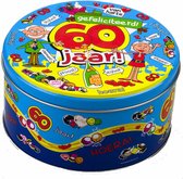 60 jaar snoeptrommel/koektrommel - 14 x 7,5 cm - 60e verjaardag - cadeau / versiering