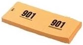 2x morceaux de blocs de numéro de garde-robe de papier orange, numéros 1 à 1000