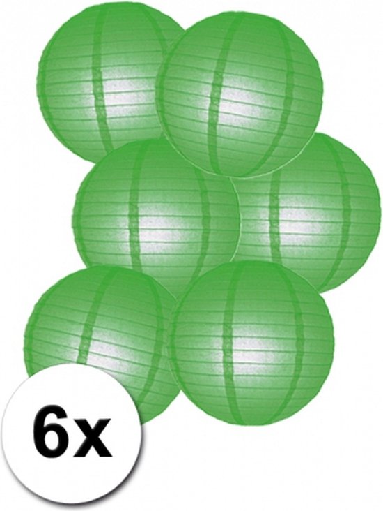 Paquet de lanterne abordable vert 6x