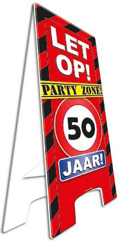 50 jaar feestversiering - straatbord - 58 cm - verjaardag - abraham/sara - feestartikelen
