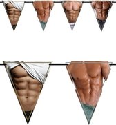 Bunting corps nu masculin / torse 6 mètres - guirlandes - décoration de partie de bachelorette