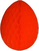 Decoratie paasei rood 10 cm - Paasdecoratie - paaseieren