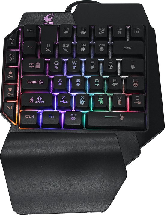 Usb Toetsenbord Een Hand Wired 35 Toetsen Lichtgev... – Grandado