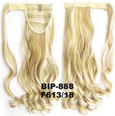 Wrap Around paardenstaart, ponytail hairextensions wavy blond - F613/18
