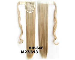 Wrap Around paardenstaart, ponytail hairextensions straight blond - M27/613